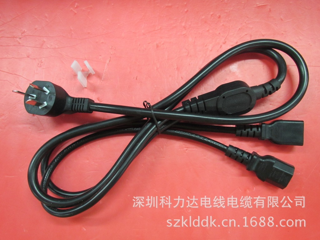 国标一拖二电源线