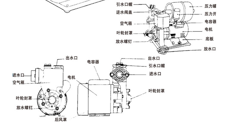 全铜线自吸泵370w 550w 750w 家用加压泵吸水泵抽水泵 抽井水