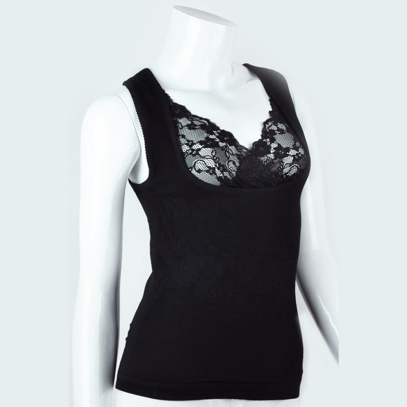 <em>女士</em>保暖美体<em>背心加绒</em>加厚内衣塑身蕾丝<em>马甲</em>上