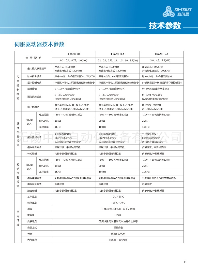 伺服技术参数2