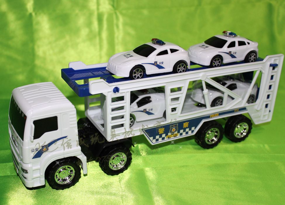 小额玩具混批发力控惯性货柜车惯性拖车货柜车惯性拖头警车