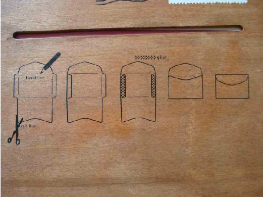 仿古模板复古信封制作模版木板挂饰 杂货 ZAK