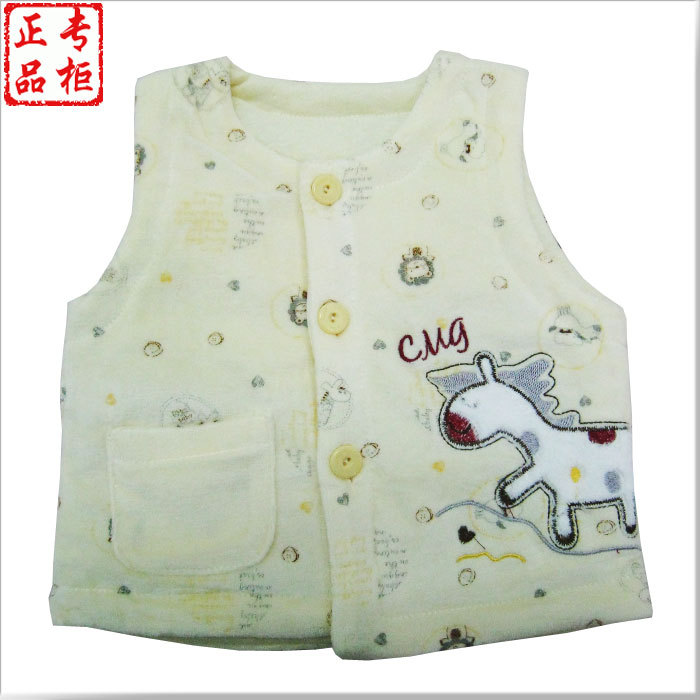 儿童宝宝新年装 中国红复古唐装<em>棉马甲</em>外套 女