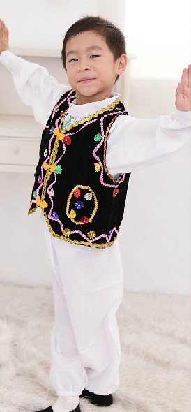 【少数民族服装新疆维吾尔族男童装少儿童舞蹈