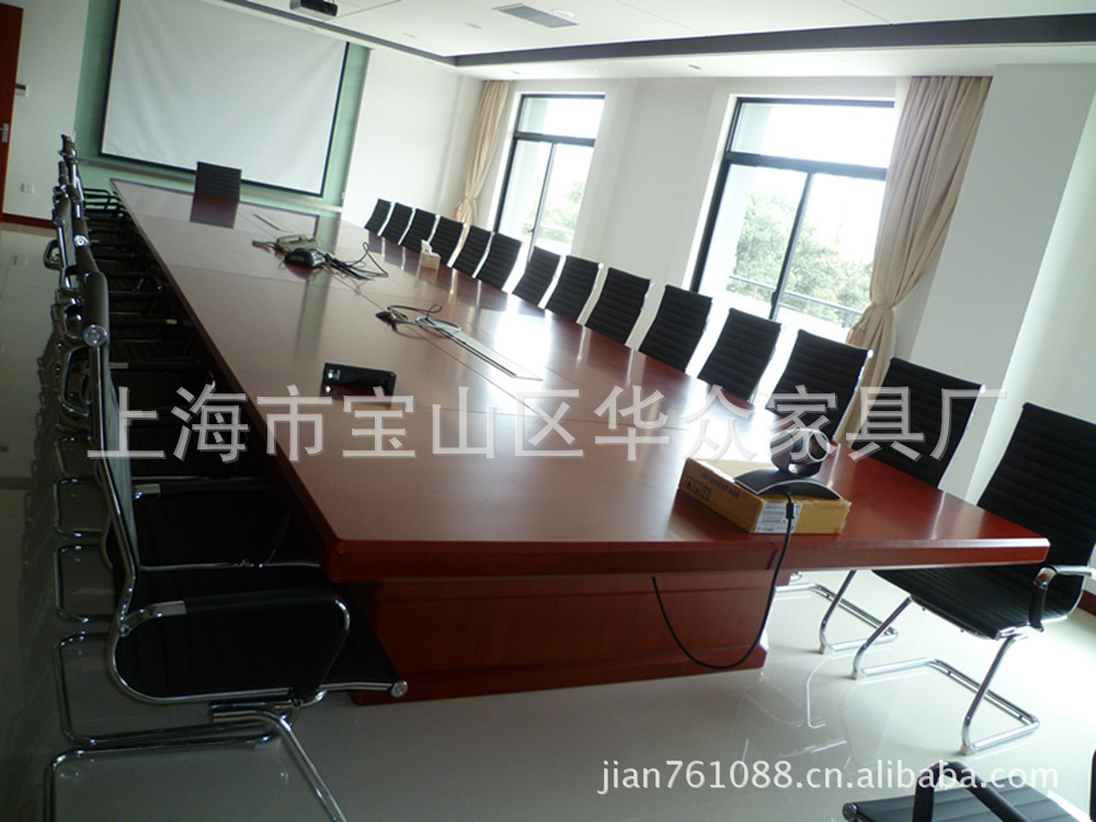【上海 实木会议桌 大型会议桌 专业定做 油漆会