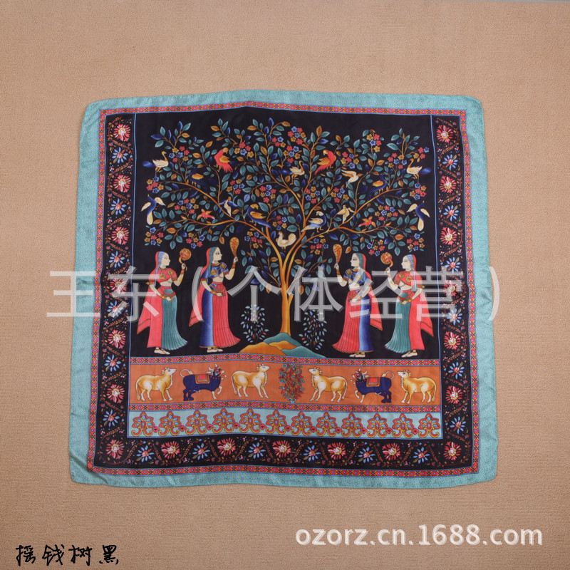 特价欧美印花女士真丝苏州缎桑蚕丝纯真丝丝巾大方