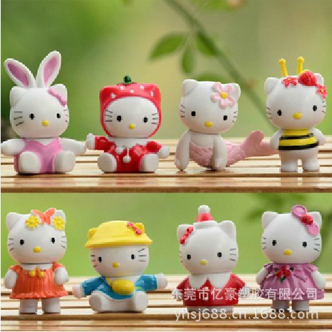 聖誕禮品Hello kitty貓 公仔玩偶日本動漫 一套8款可愛擺件工廠,批發,進口,代購