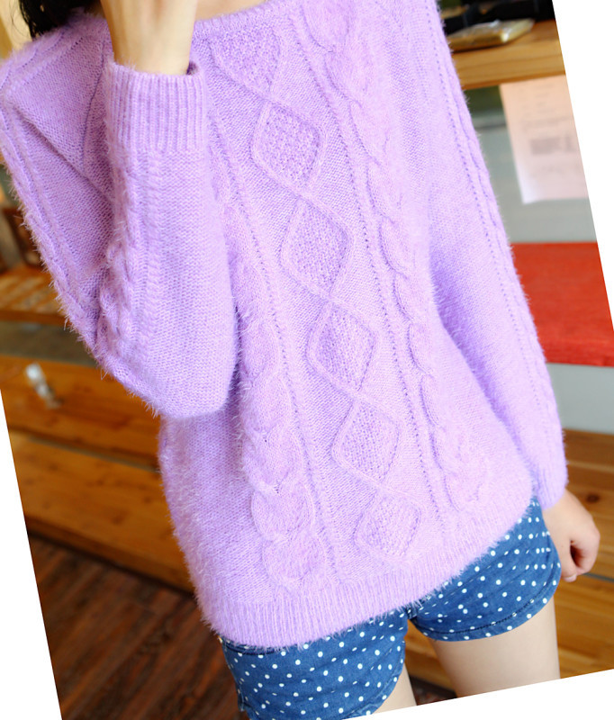 批发采购女式<em>毛衣</em>-韩国东大门 马海毛<em>毛衣 麻花</em>