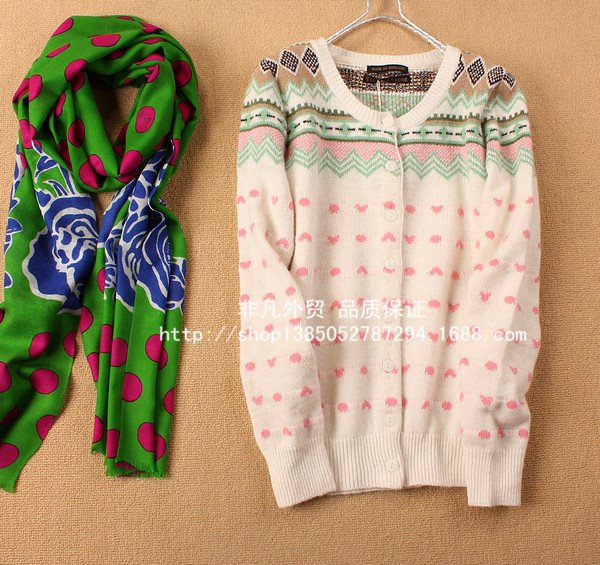 原单正品<em>小熊女款</em>女式长袖针织<em>开衫毛衣</em>批发0