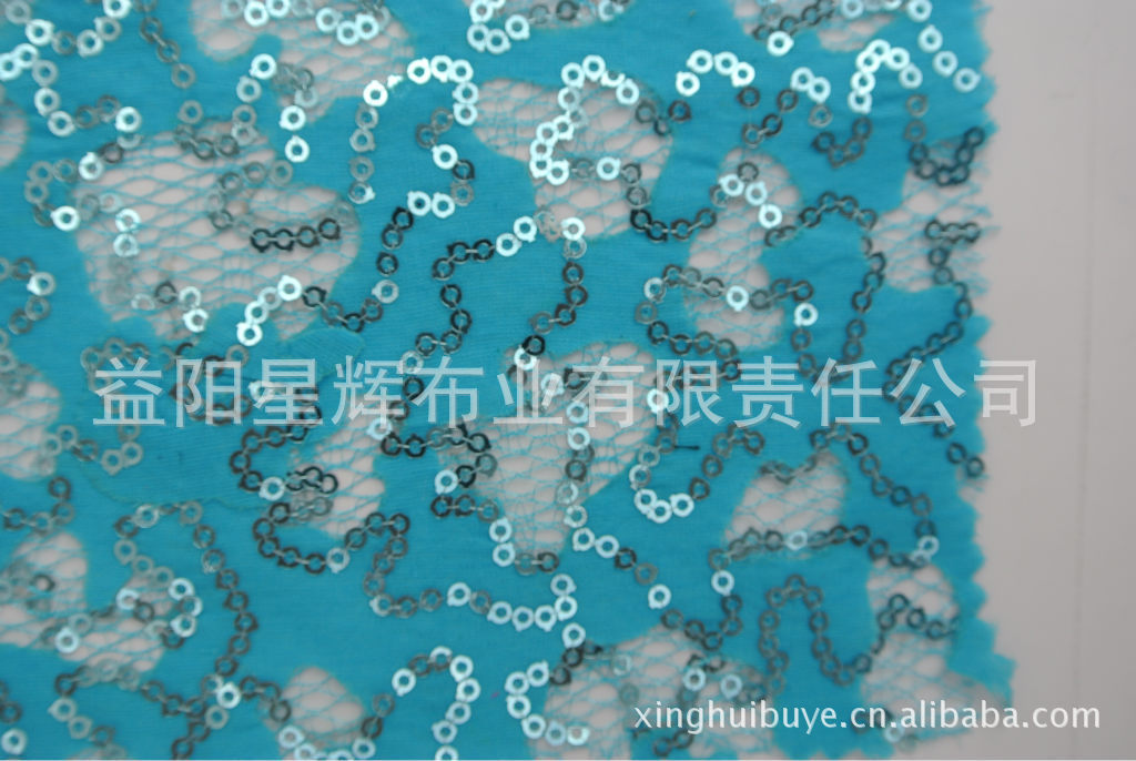 豹纹亮片激光绣花面料婚纱礼服舞台服箱包手袋面料,E22