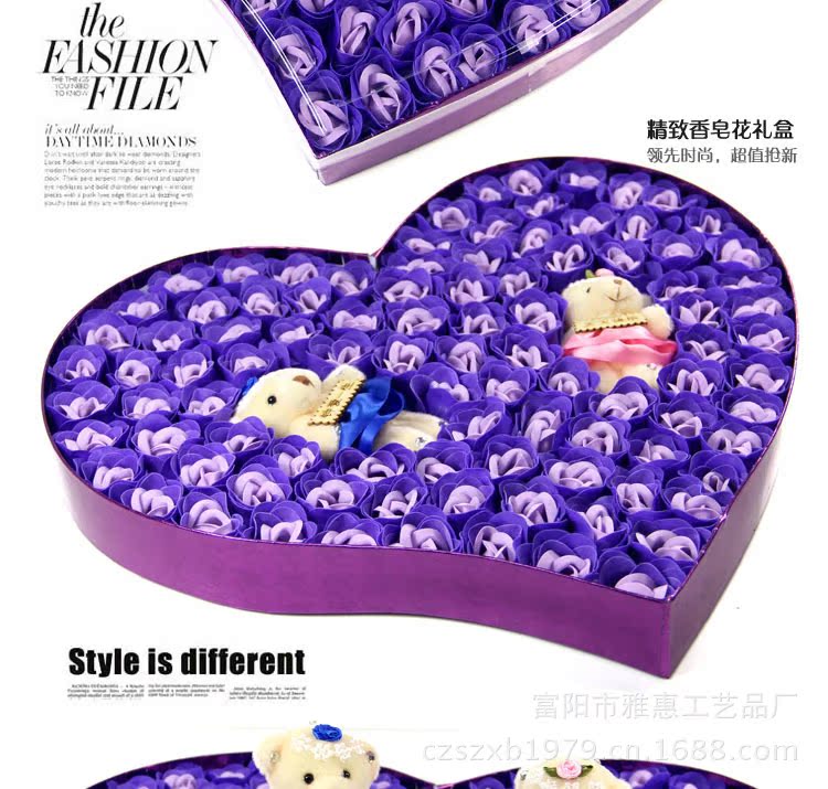 卡通心92朵情侶熊_09