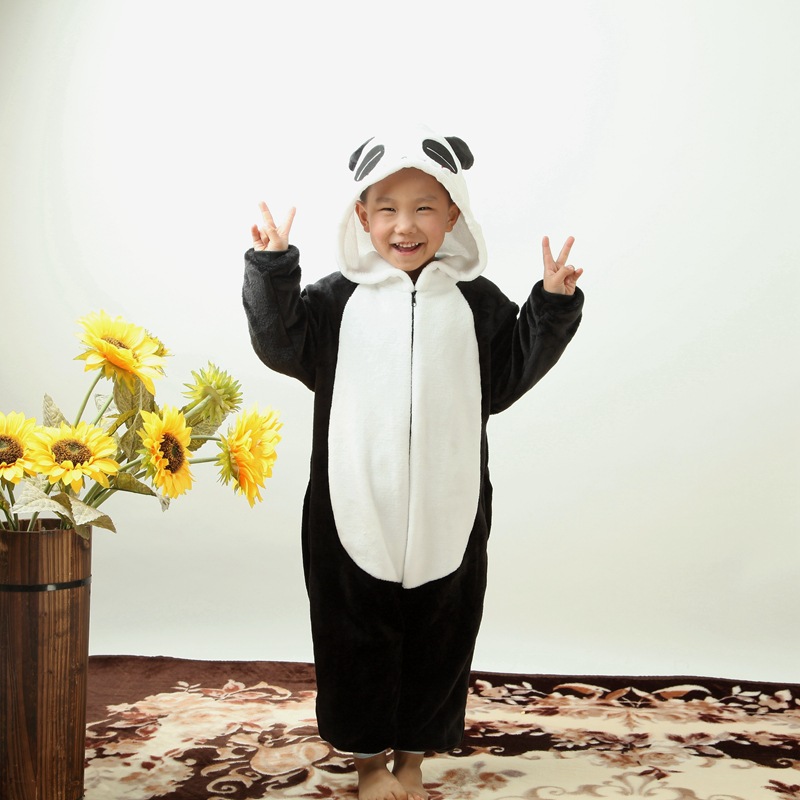【<em>秋冬季</em>爆款<em>儿童连体睡衣</em>如厕版熊猫法兰绒趴