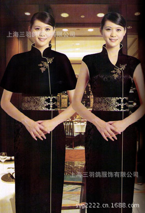 <em>酒店</em>制服 韩版职业装 女装<em>旗袍</em> <em>宾馆</em>咨客 迎宾服