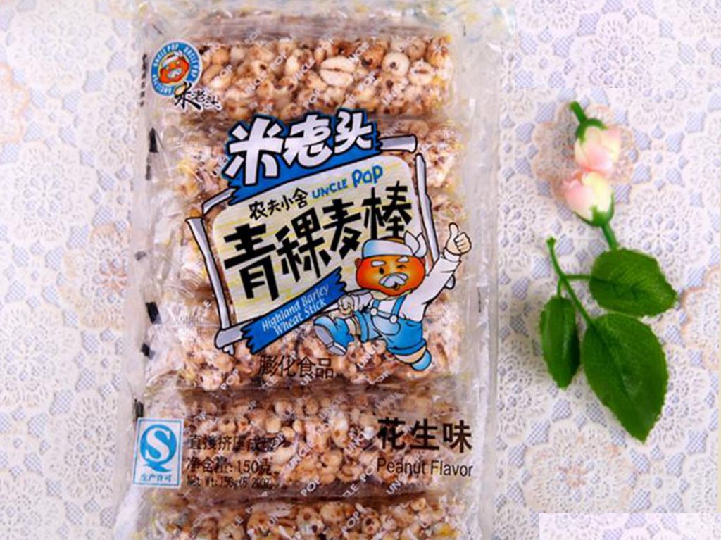 四川特产 150g米老头青稞麦棒 芝麻/花生味,膨化休闲小零食