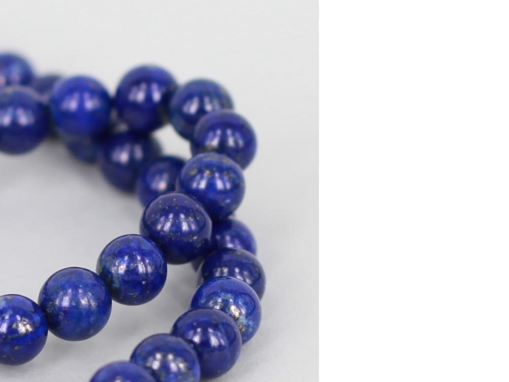 【梦扬彩宝 天然深蓝青金石54颗手链念珠手串