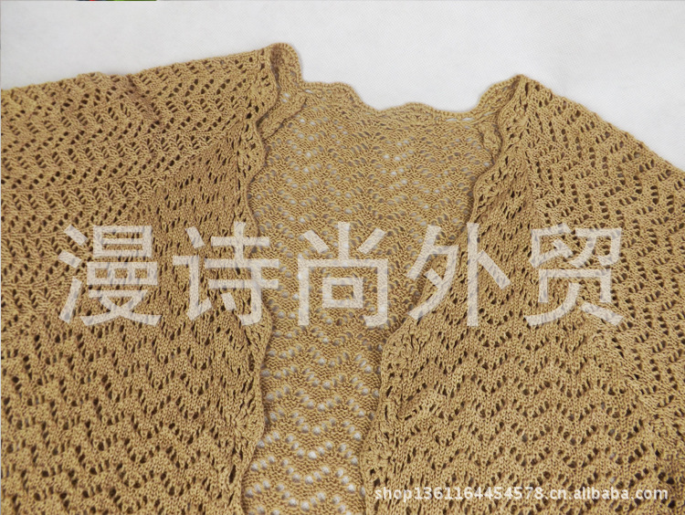 【日本原单<em>春秋</em>手工编织手钩网状钩花<em>加长</em>开衫