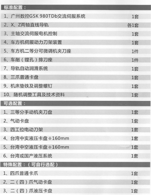 车床方机参数