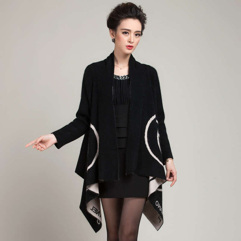 高端<em>貂绒</em>大衣2014新款秋<em>中长款貂绒开衫</em>外套