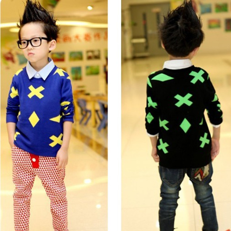 儿童春秋<em>款时尚毛衣</em> 韩版新款圆领男童羊绒毛