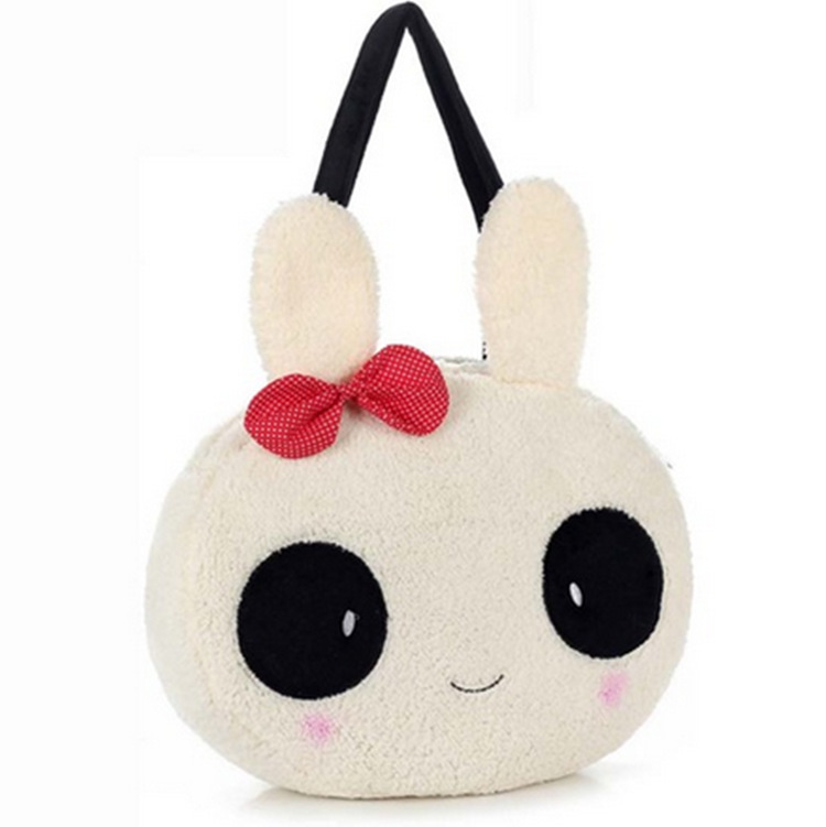 批发冬季新款时尚斜挎包 可爱毛绒卡通兔子手