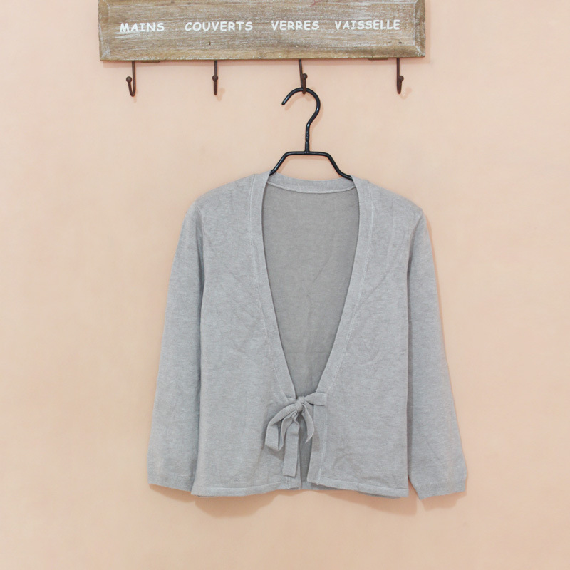 【外贸原单女装 新款韩版<em>丝光棉披肩针织开衫</em>