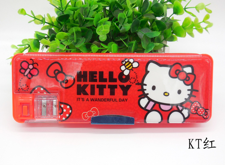 新年礼物 儿童卡通米奇kt铅笔盒上下双层设计多功能文具盒批发