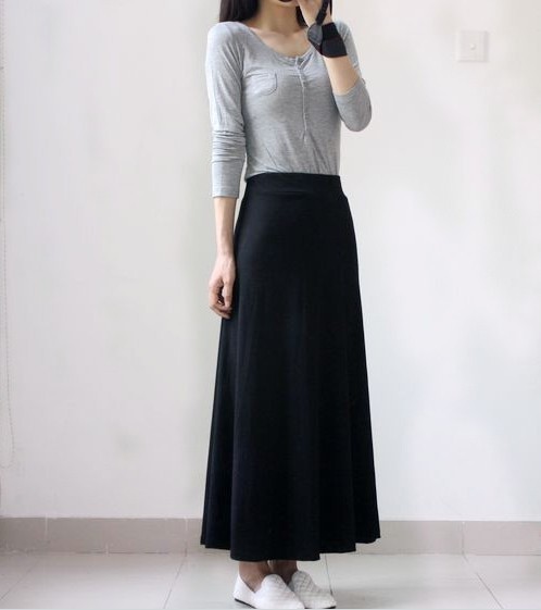 韩版文艺范<em>秋冬</em>百搭加厚纯棉<em>半身长裙子</em> 包臀