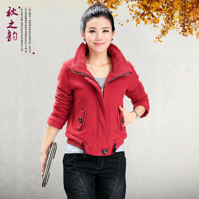 夕诗显瘦韩版<em>短款卫衣女外套大码加厚</em>保暖秋冬