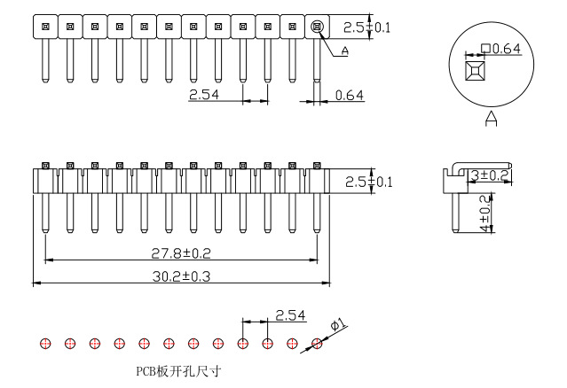 针座201R-12P尺寸图