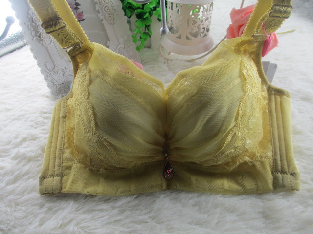 蝶时莺6109 C杯四<em>排扣</em>薄杯上托胸集中聚拢调