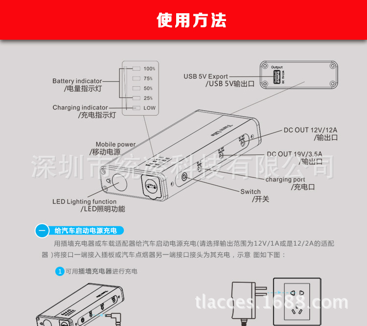 汽车启动电源详情页