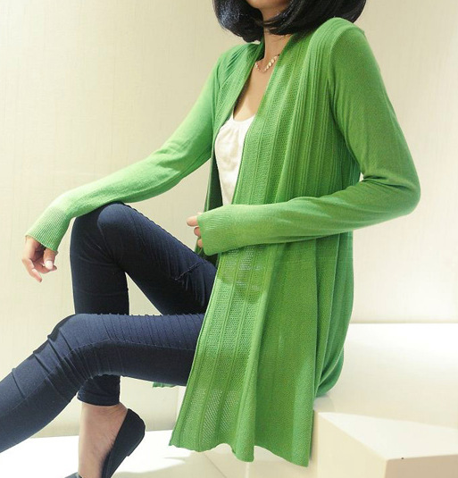 3082#韩版新款女装<em>夏季披肩长款</em>镂空 针织衫