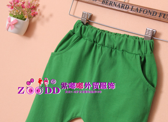 童裤-外贸原单嘻哈裤韩版<em>童装</em>小童哈伦裤纯色