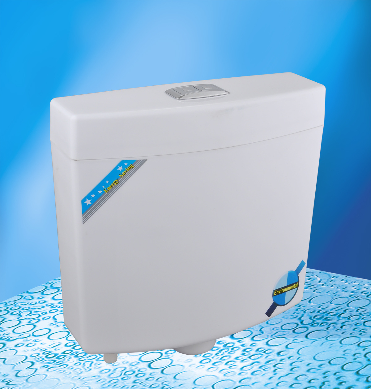 蹲便器节能水箱厕所冲水水箱双按式新型静音水箱jy7001