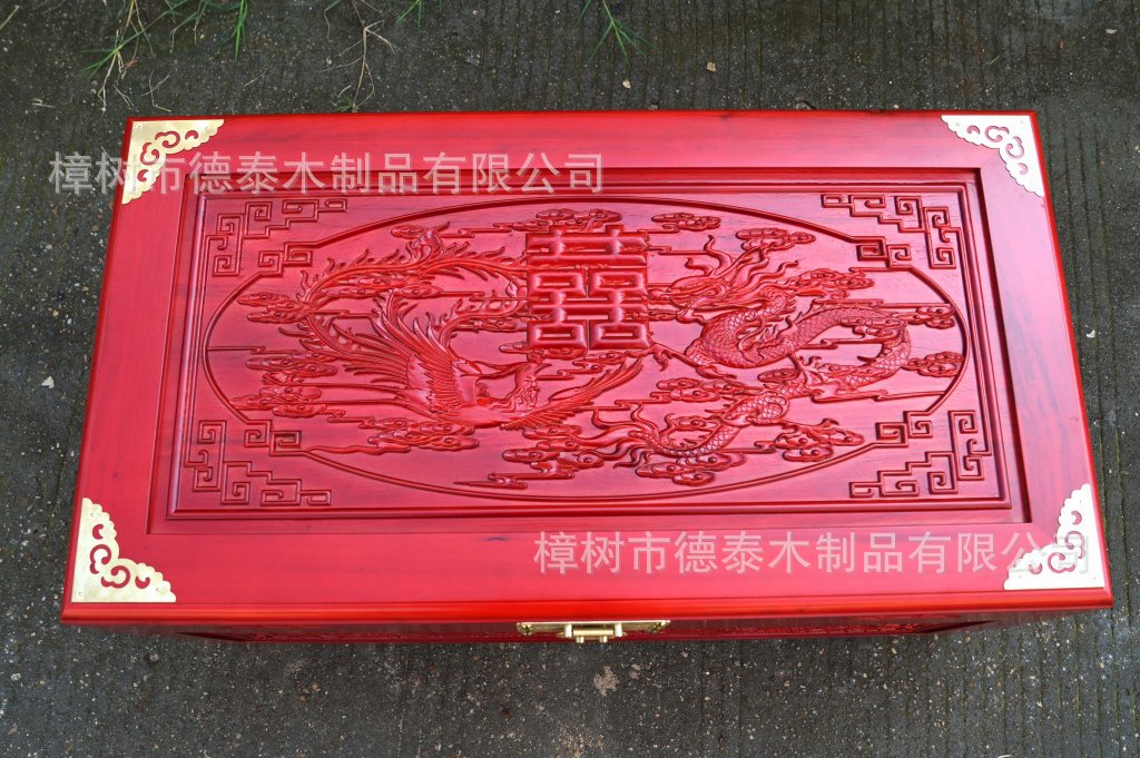 龙凤双喜 樟木箱 83x45x38cm (5)