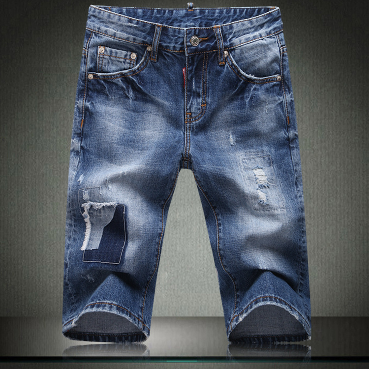 批发时尚男装夏款男士1:1牛仔短裤JW18-7724