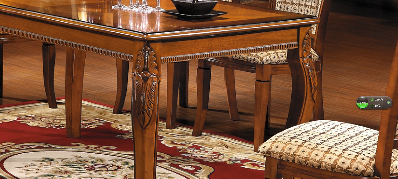 欧式餐桌椅组合 欧式餐桌 实木 奢华 美式餐桌椅 新古典餐台椅