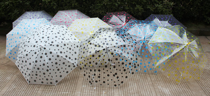 批发采购伞、雨衣-创意波点长柄雨伞 全自动直