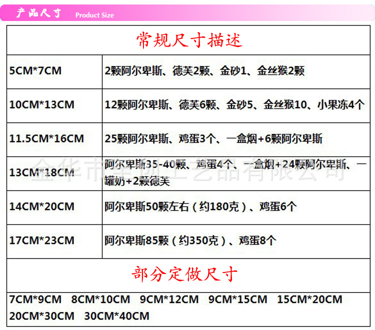 6寶貝尺寸詳情