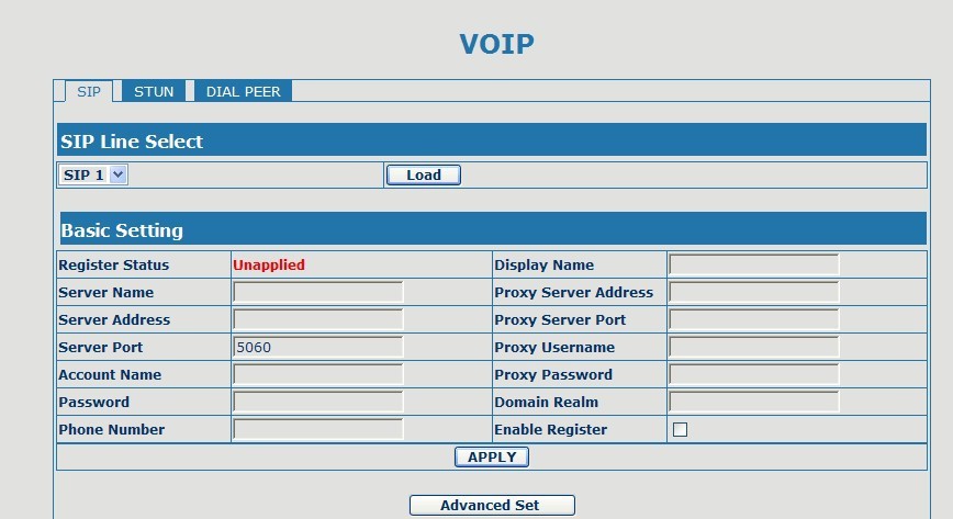 VOIP SIP1