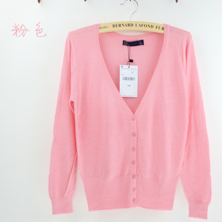 批发采购女式<em>针织衫</em>-2014<em>针织衫女开衫短款</em>薄