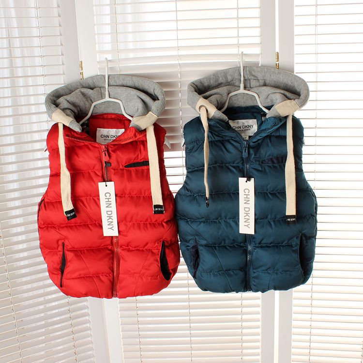 返单!LG-秋冬款 灰帽 加厚 棉 马甲 坎肩 图片_高