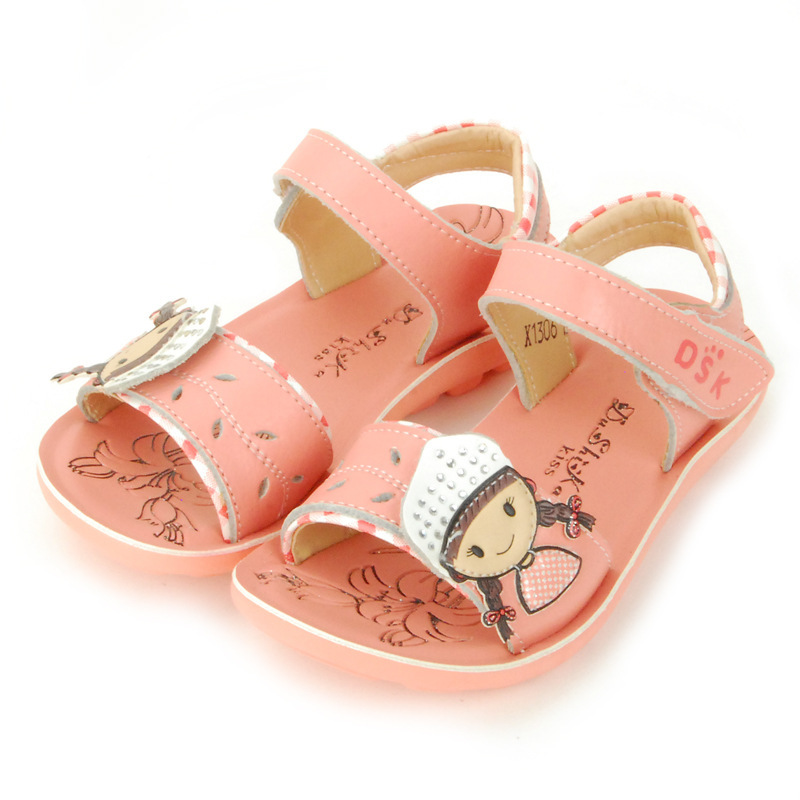 2014新款 真皮女童凉鞋 可爱公主凉鞋 凉鞋批发