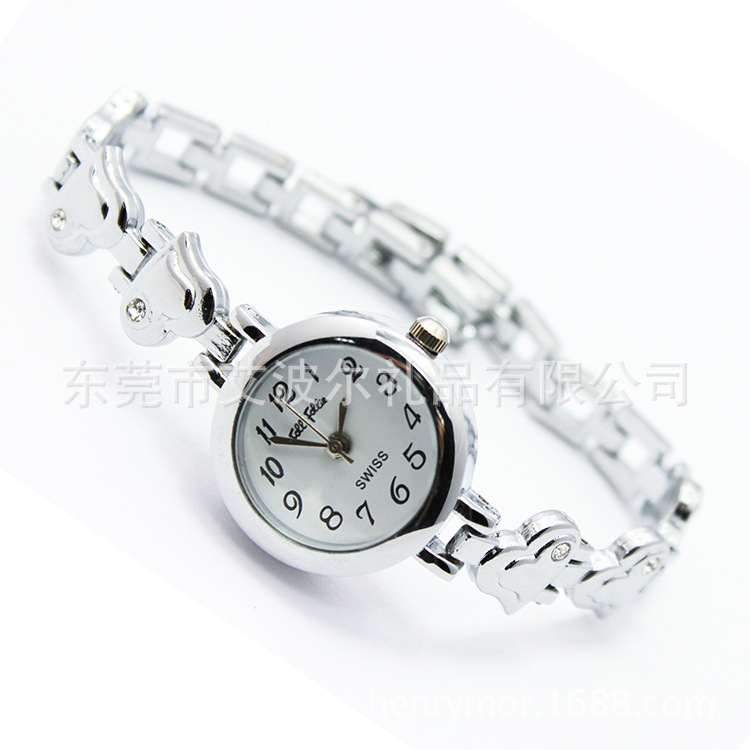 五金手链表,女士手腕表,石英手镯表,点钻五金表