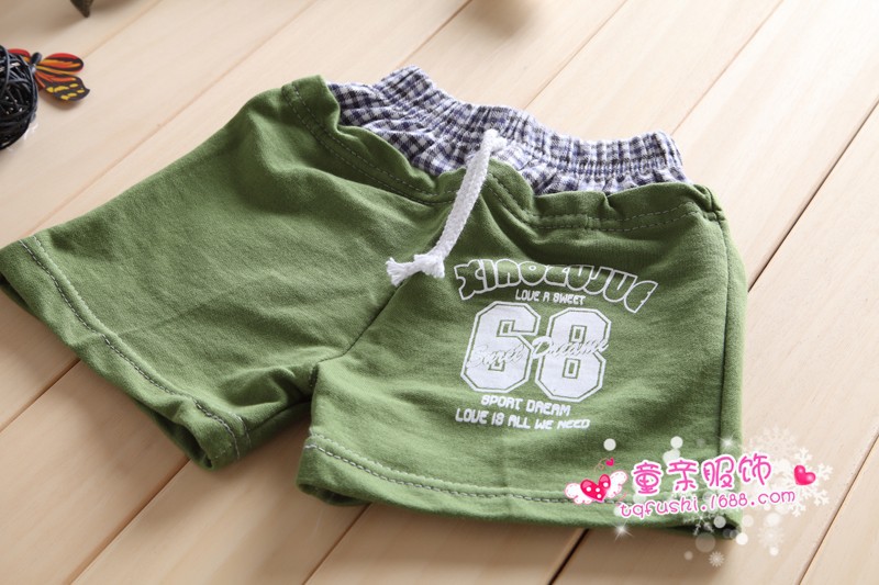 【童裤厂家直销 2014夏季男童短裤 68数字儿童