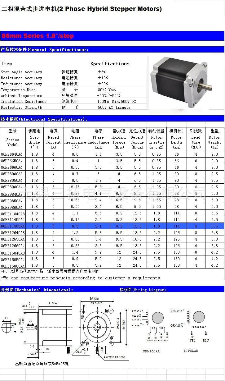 2nm 键槽式步进电机