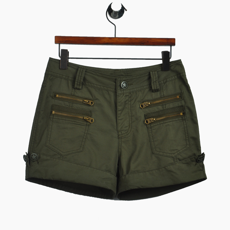 <em>户外</em>休闲衣裤-<em>户外</em>休闲<em>女短裤</em> 新款军绿裤棉军