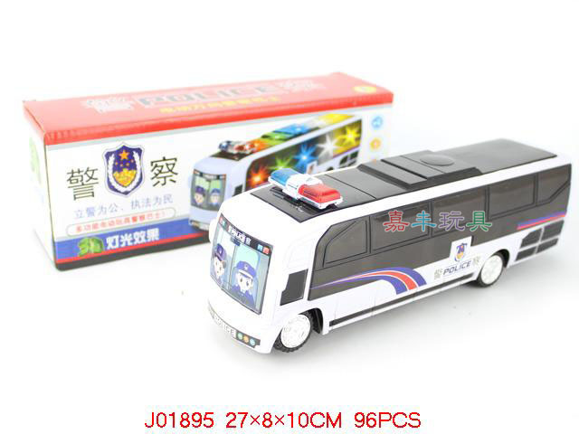 J01895 电动警车 3D警车 灯光音乐 万向巴士警车 图片