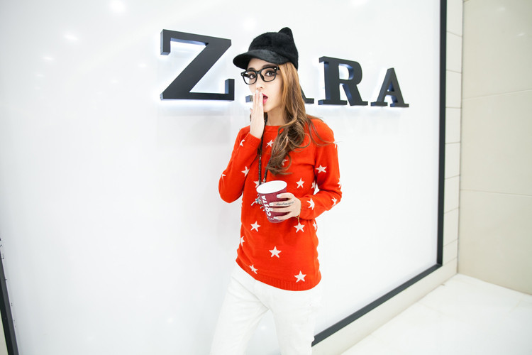 批发采购女式针织衫-<em>欧洲站</em>星星羊绒<em>开衫</em>女针