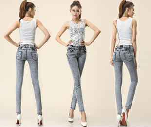 批发采购女式<em>牛仔裤</em>-2014春季新款韩版女时尚